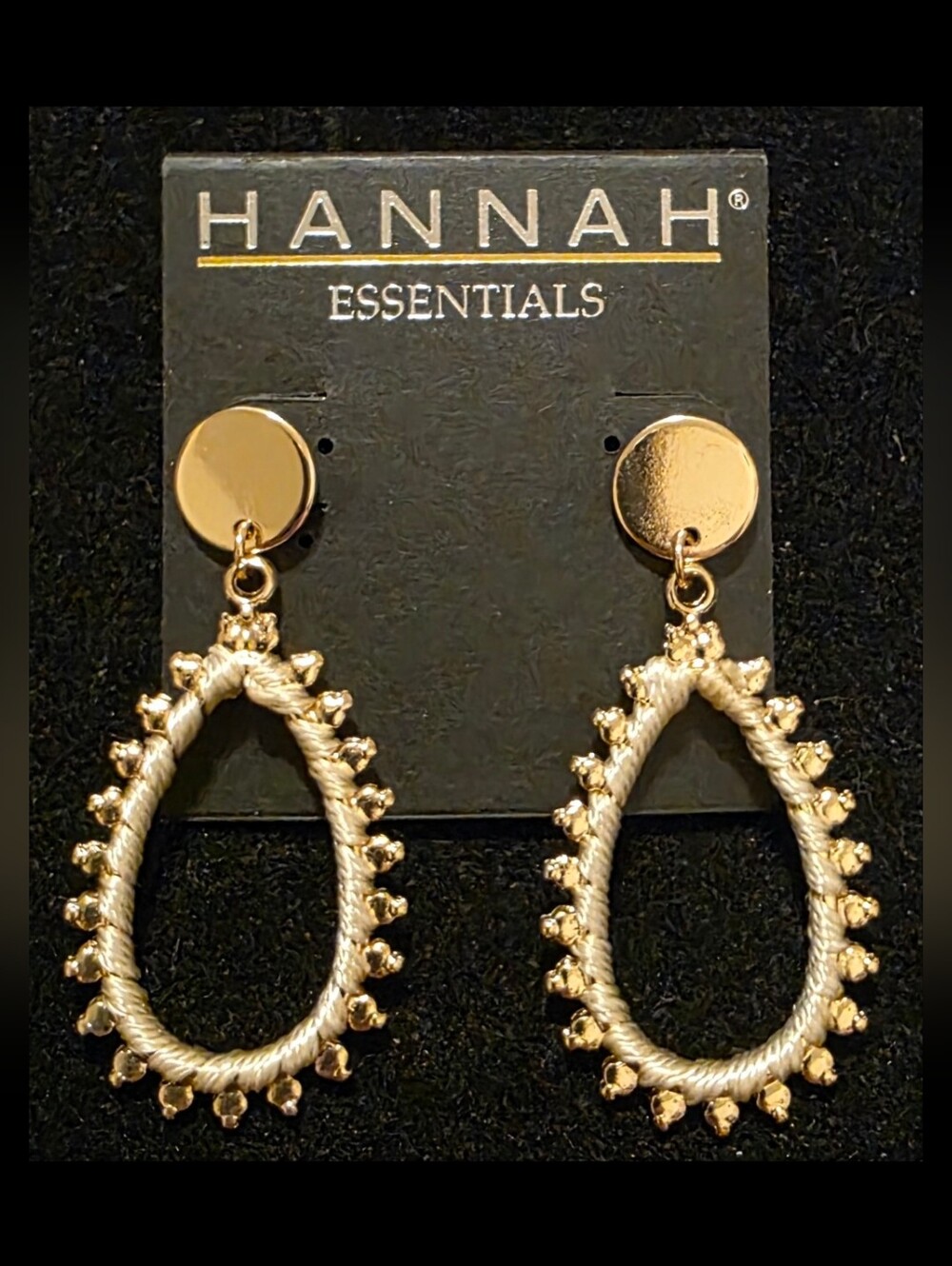 Teardrop Earrings w/Beaded Edge